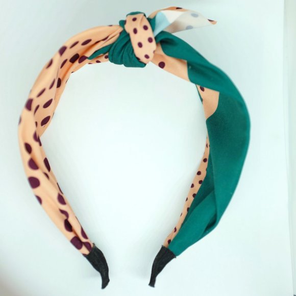 COPY - Roscoe pink spots bow headband - Picture 2 of 5